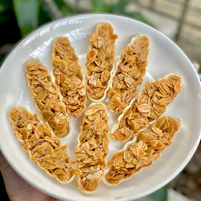 Bánh thuyền hạnh nhân caramel(giòn tan, bùi béo)