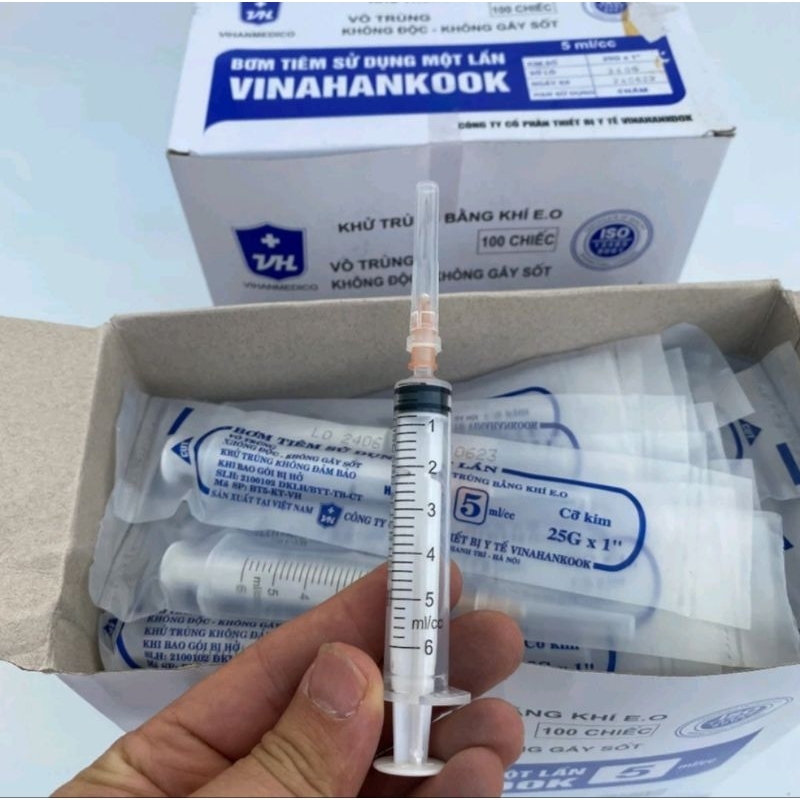 Bơm Tiêm 5cc 25g Vinahankook (H/100c) | Shopee Việt Nam