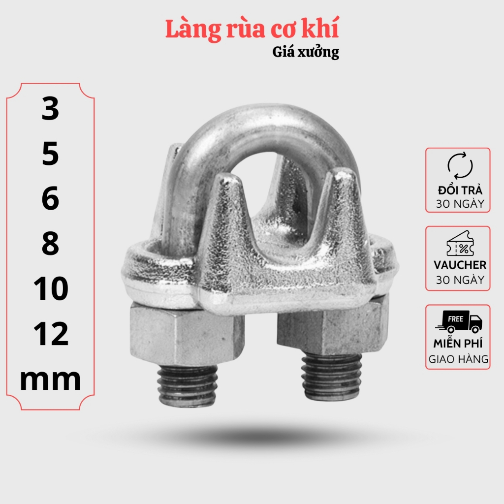 Ốc siết cáp nhựa 3mm, 5mm, 6mm, 8mm, 10mm, 12mm, cóc xiết cáp, khóa cáp ...