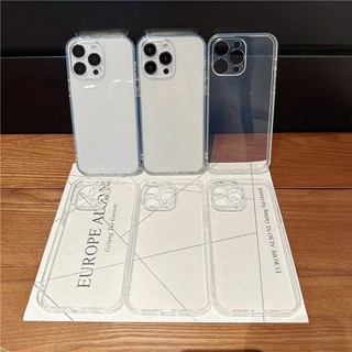 Ốp silicon trong suốt dẻo có bảo vệ cam cho iphone từ 6 7 8 plus x xs xr xsmax 11 12 13 14 15 mini pro plus promax u196