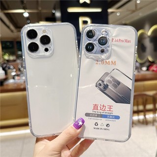 Ốp silicon trong suốt dẻo có bảo vệ cam cho iphone từ 6 7 8 plus x xs xr xsmax 11 12 13 14 15 mini pro plus promax u196