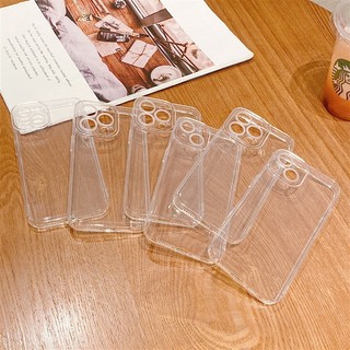 Ốp silicon trong suốt dẻo có bảo vệ cam cho iphone từ 6 7 8 plus x xs xr xsmax 11 12 13 14 15 mini pro plus promax u196