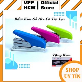 Bấm kim số 10 có trợ lực STACOM C122S kèm hộp kim bấm