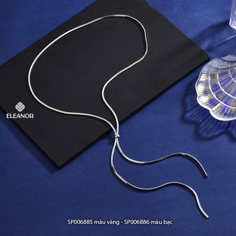 Dây chuyền nữ titan Eleanor Accessories mặt dây rút vòng cổ dáng dài độc lạ phụ kiện trang sức 6885