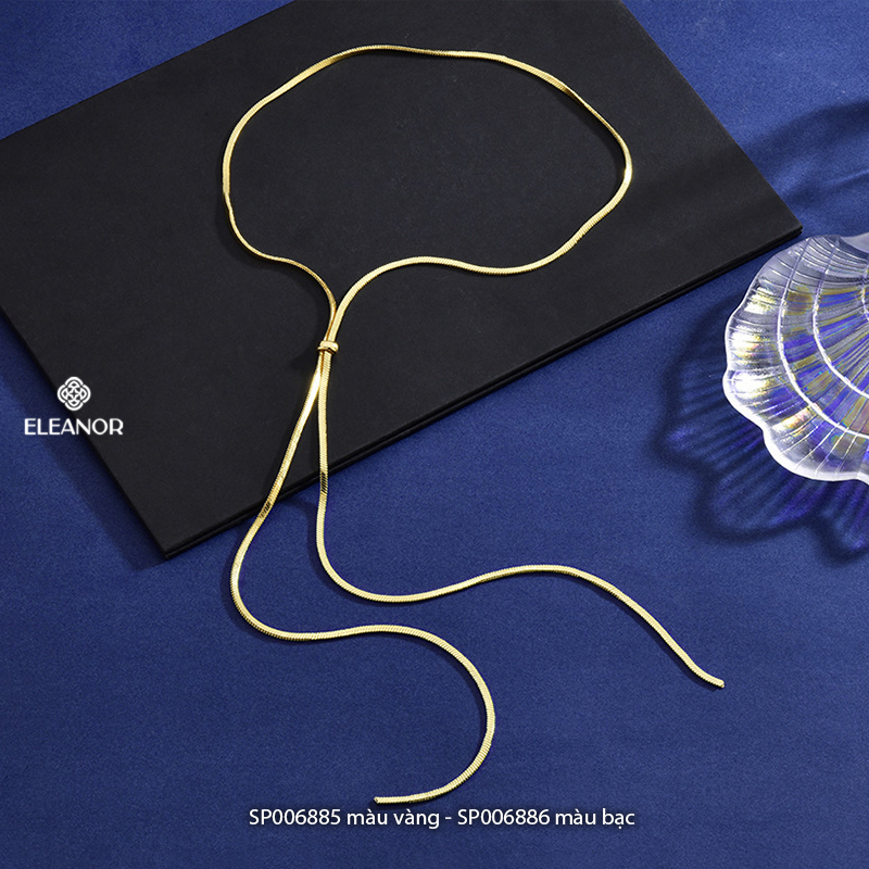 Dây chuyền nữ titan Eleanor Accessories mặt dây rút vòng cổ dáng dài độc lạ phụ kiện trang sức 6885