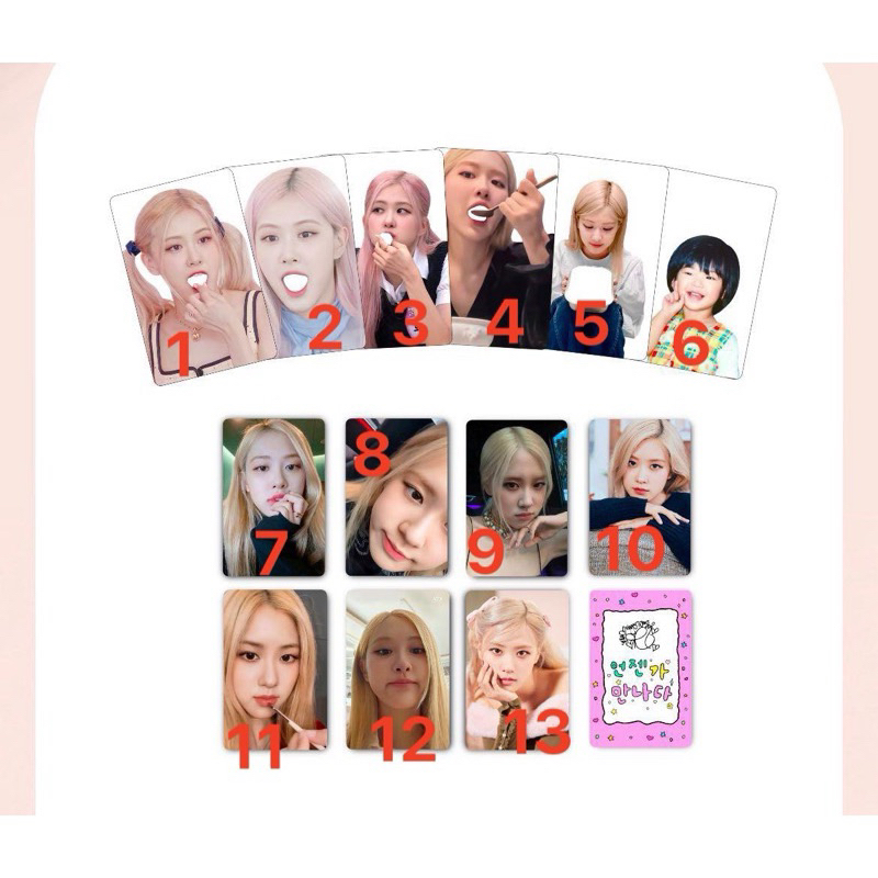 CARD ROSÉ FANSITE CHARMING (đọc kỹ mô tả) | Shopee Việt Nam