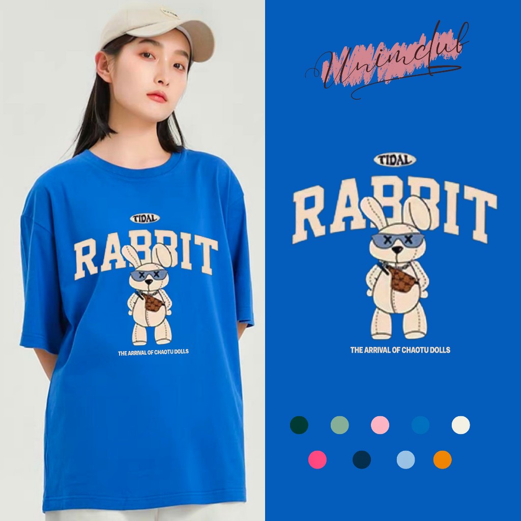 [VẢI 250 GSM] Áo Thun Thỏ RABBIT Unisex Form Rộng 100% Cotton Định Lượng Vải 250 Gsm - AP213