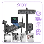 Bộ vòi hoa sen 4 nút bấm Hiển thị nhiệt độ qua màn hình LED thế hệ mới - Màu đen — ảnh 3