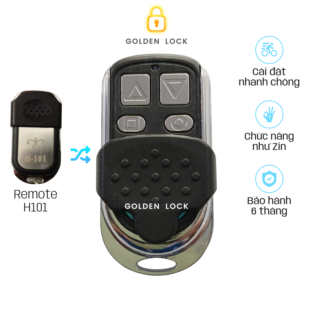 Remote cửa cuốn H-101 mới sóng 346 Mhz không chống nước mẫu mới ...