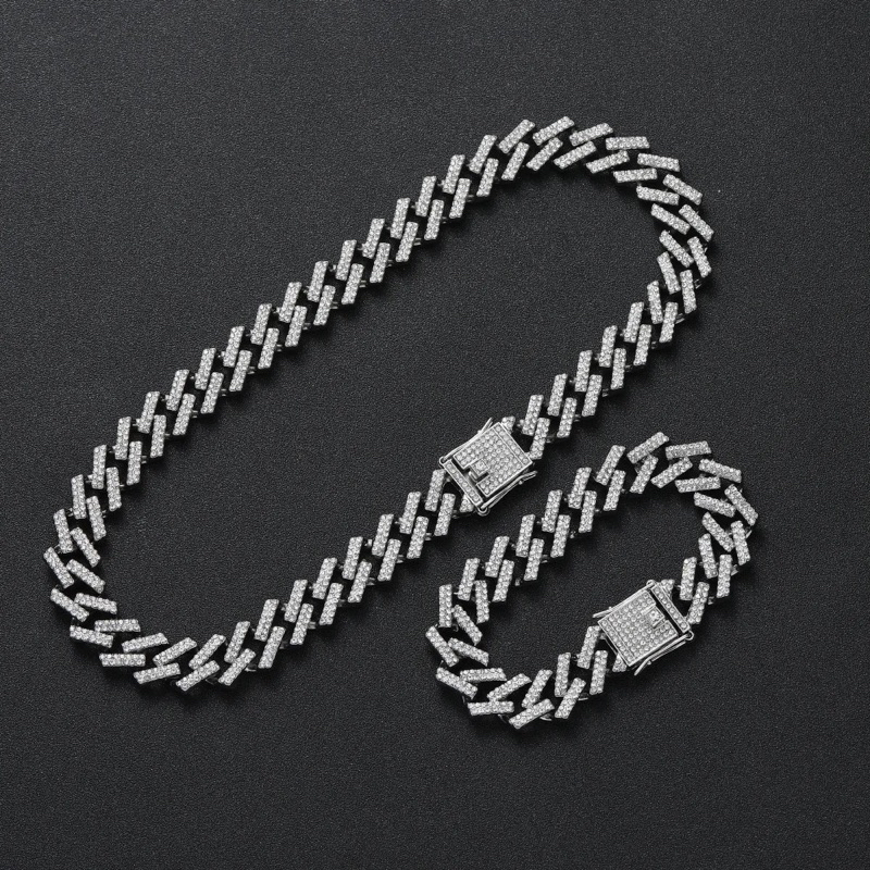 (Tặng nhẫn) Combo vòng cổ và lắc tay đính đá zircon ver 3