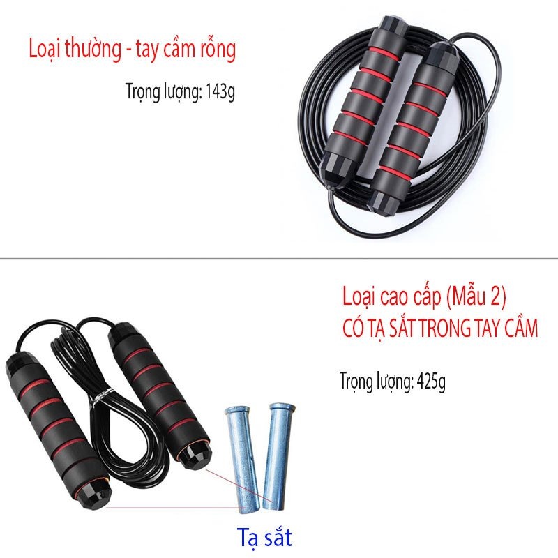 Dây Nhảy Pvc Tập Thể Dục Chuyên Nghiệp Có Thể Điều Chỉnh Tốc Độ