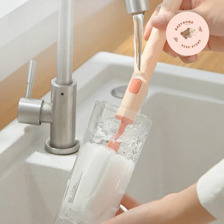 Cọ mút ( xốp) rửa bình sữa loại cao cấp có thể thay thế đầu