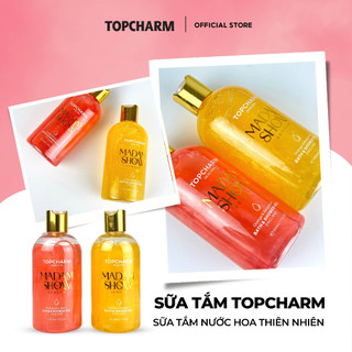 Sữa tắm dưỡng trắng da dưỡng ẩm và làm mịn da TopCharm 500ml Chiết xuất cánh hoa hồng