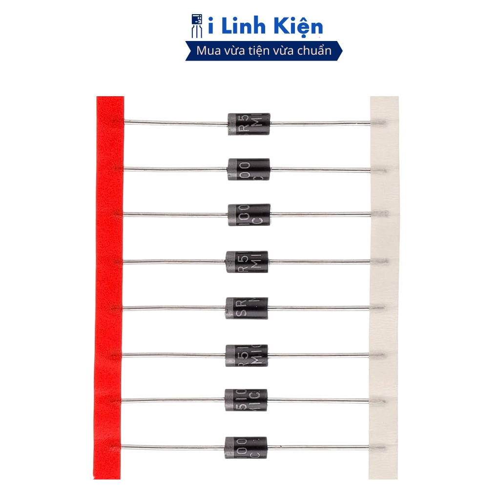[Combo 10] SR5100 Diode Schottky 5A 100V DO-27 chính hãng đóng dây ilinhkien