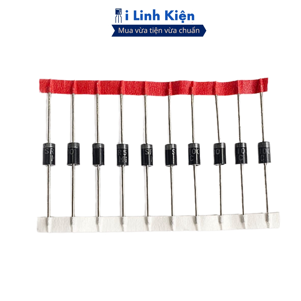 [Combo 10] SR5100 Diode Schottky 5A 100V DO-27 chính hãng đóng dây ilinhkien