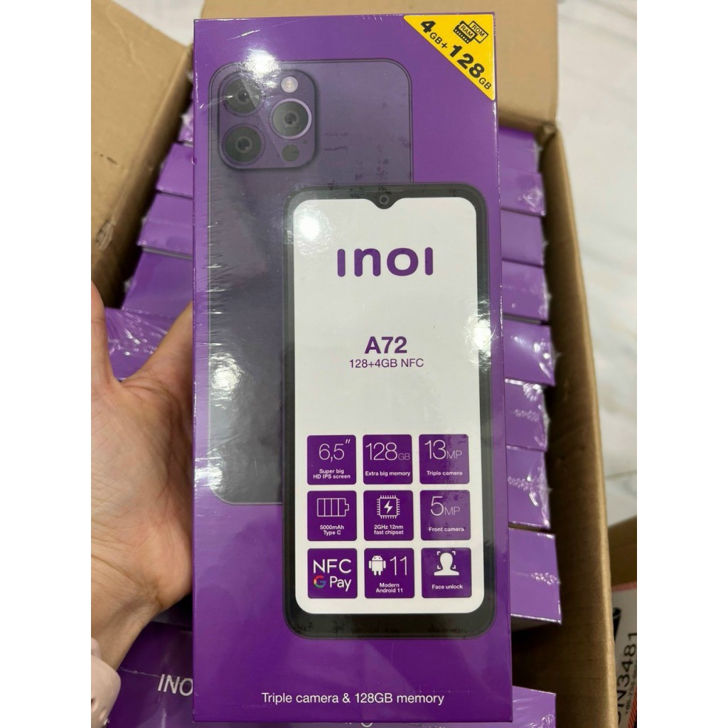 Điện thoại 4G INOI A72 (6.5in/4gb/128gb) với thiết kế giống i14 Pm ...