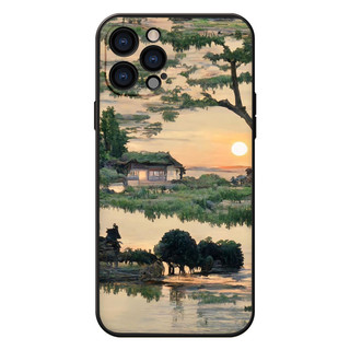 Ốp lưng iphone BVC cảnh hoàng hôn bên hồ Cho Iphone 15 13 14 12 11 Pro  MAX X XR  XS MAX 7 8P 6S q7309