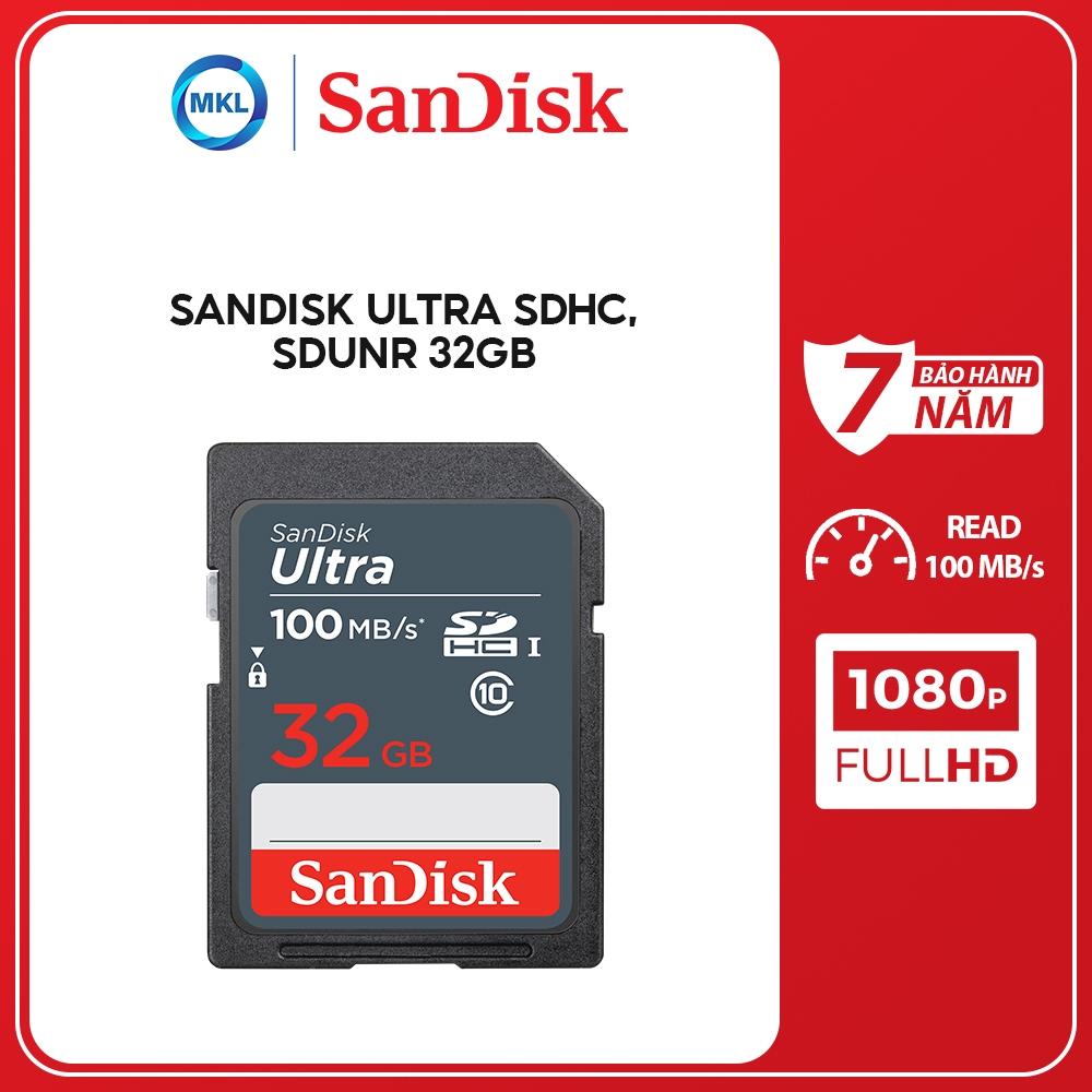 Thẻ nhớ Sandisk SD tốc độ cao chuyển dụng cho máy ảnh Thẻ nhớ SD