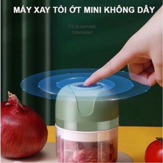 Dụng cụ xay tỏi ớt đa năng bằng tay và xay bằng điện , Dụng cụ xay tỏi ớt kéo tay