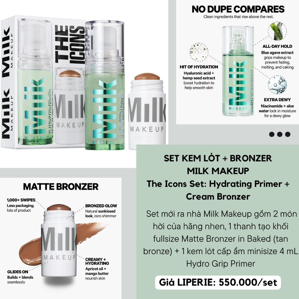 [Milk Makeup] Set kem lót và tạo khối Milk Makeup The Icons Set ...