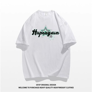 Áo Phông Nam Nữ Form Rộng Phối Chữ HUPEAGAIN 1897 Hai Mặt Sành Điệu Phong Cách Trẻ Trung, Chất Vải Cotton Khô Mát Mẻ