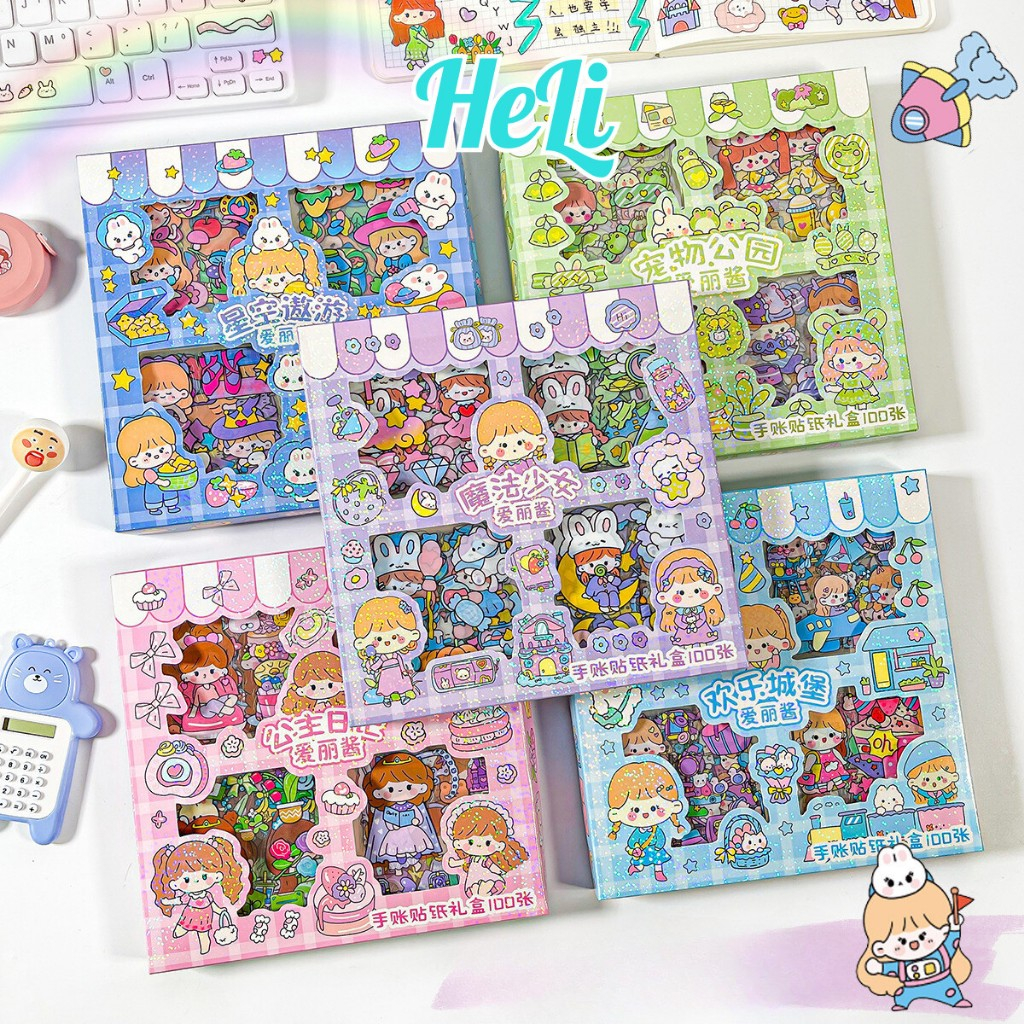 HỘP 100 TẤM STICKER CAPYBARA, SANRIO NHIỀU HÌNH DÁN NGỘ NGHĨNH | Shopee ...