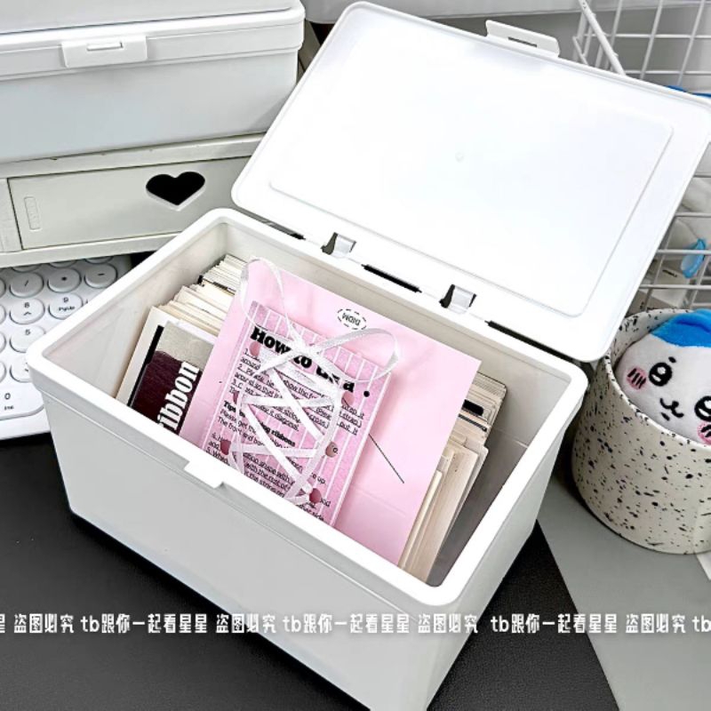 Hộp nhựa trắng lưu trữ Card Des/Toploader. Hộp đựng fibi/sticker ...