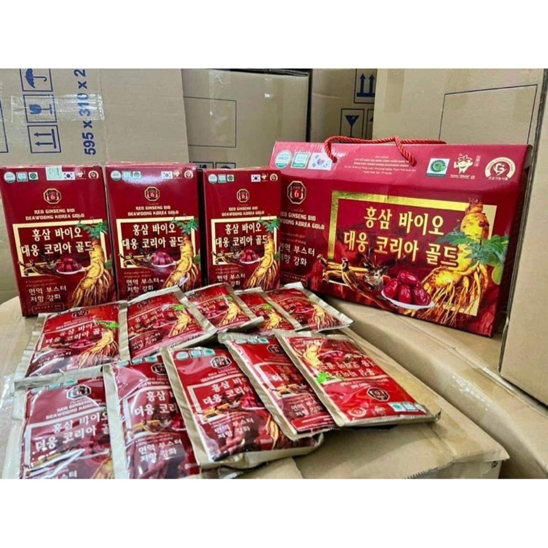 Nước Hồng Sâm Red Ginseng Bio Deawoong Korea Gold 80ml Hộp 30 Gói Shopee Việt Nam