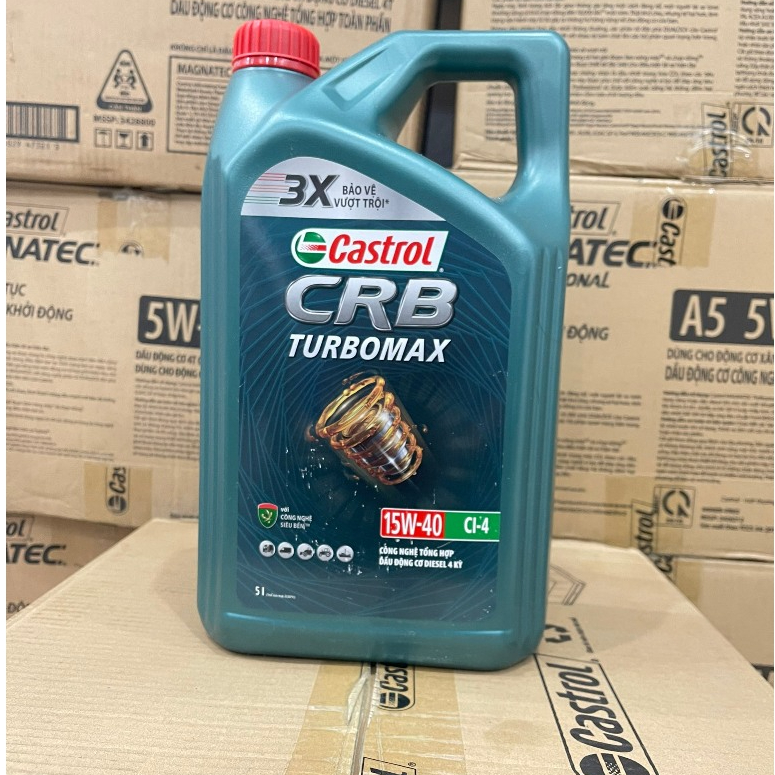 Dầu Nhớt Castrol Crb Turbo 5 Lít Nhớt động Cơ ô Tô Tảixe Bán Tảixe Máy Dầu Dieseltàu Ghe