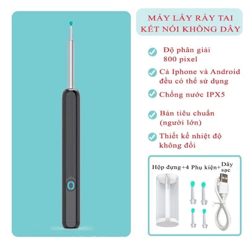 Cây lấy ráy tai có gắn camera nội soi đa năng | Shopee Việt Nam