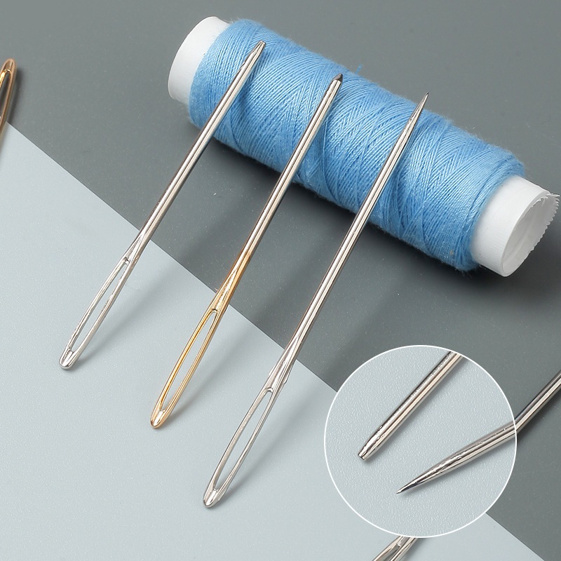 Kim Khâu Len Inox Không Rỉ Lỗ Kim To, Dụng Cụ Đan Móc Len Làm Móc Khoá ...