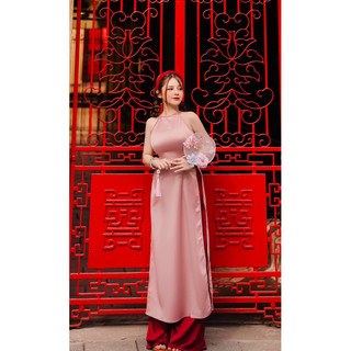 Yếm áo dài hồng ruốc siêu hot (mới nhất 2024, lễ hỏi cưới, chụp ảnh áo dài, Tết, Huế)