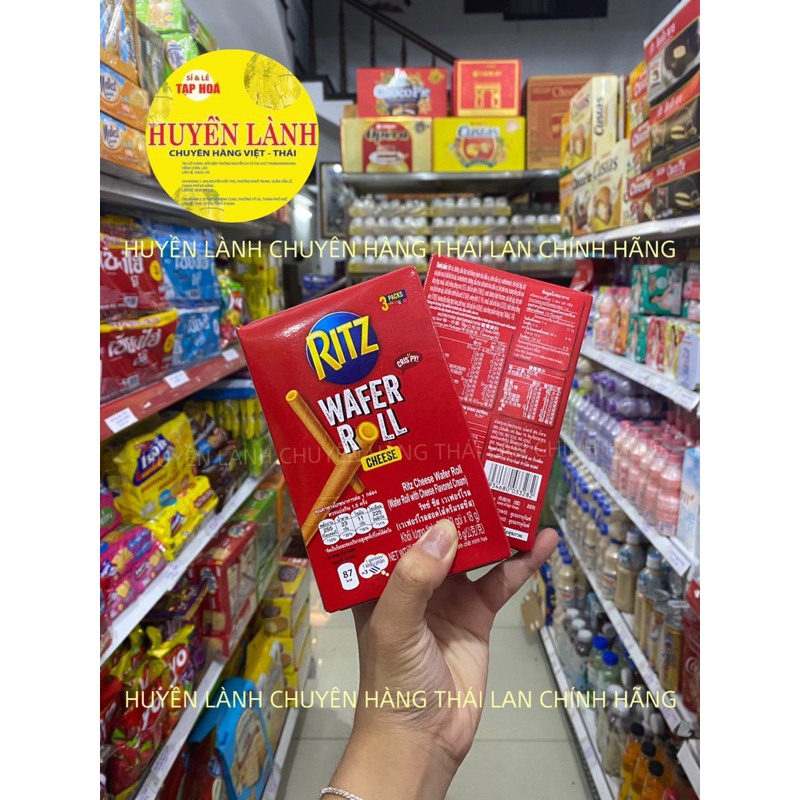 [RITZ THÁI LAN] Bánh Ritz Wafer Roll vị Cheese (Bánh ống phô mai) 3pack ...