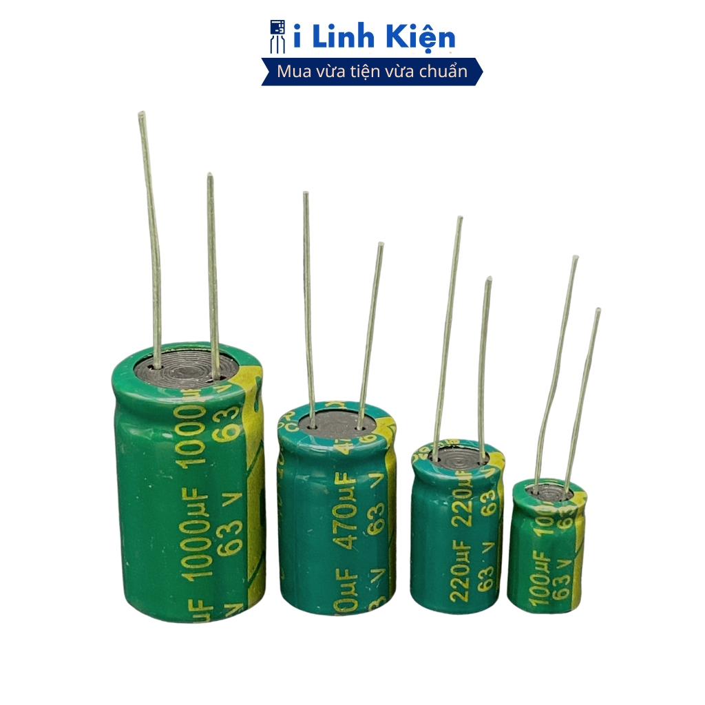 Tụ hóa 63V 2200uF 18x30mm tần số cao chất lượng cao ilinhkien