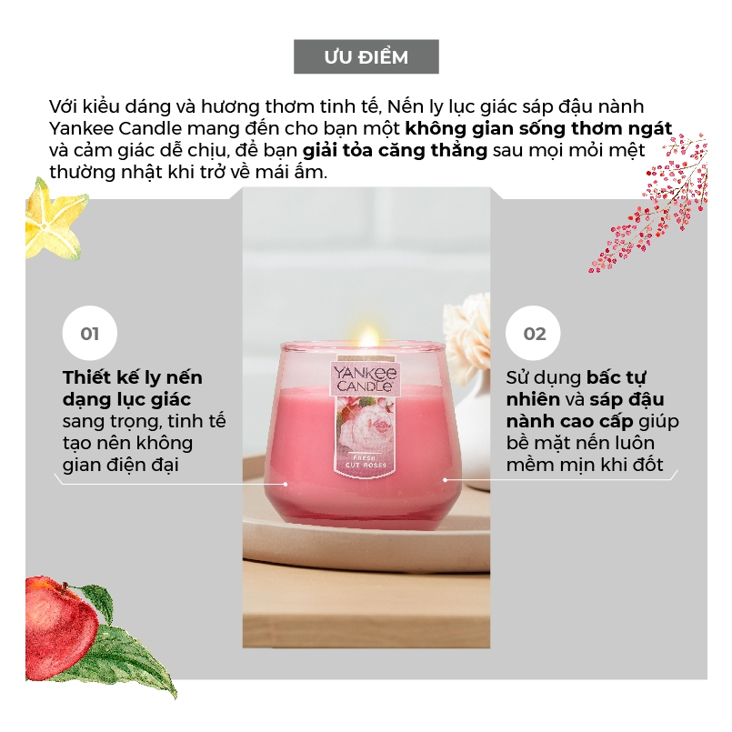 Ảnh Nến Ly Lục Giác Sáp Đậu Nành 284gram từ Yankee Candle - BST nhiều mùi hương 2