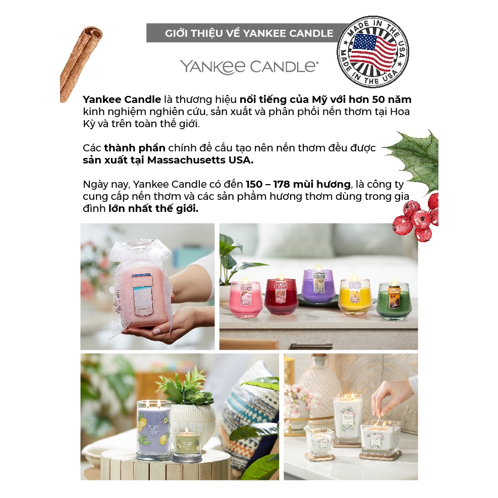 Ảnh Nến Ly Lục Giác Sáp Đậu Nành 284gram từ Yankee Candle - BST nhiều mùi hương 1