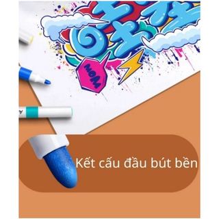 Bộ màu Acrylic Marker vẽ trên mọi chất liệu 12/24/36/48/60 màu tăng 50% màu