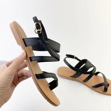 Giày Sandal Quai Mảnh đi học Quai Hậu Đế Bệt Thời Trang biển Hishoo Quai Chéo Dây Mảnh Cao Cấp VNXK Ulzzang Nam Nữ S030