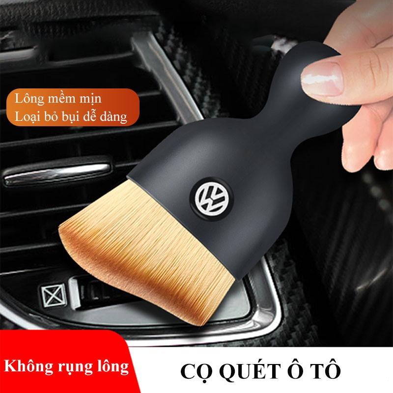 Chổi quét bụi ô tô ININ Chổi mini đầu cong sợi lông mềm dùng vệ sinh ...