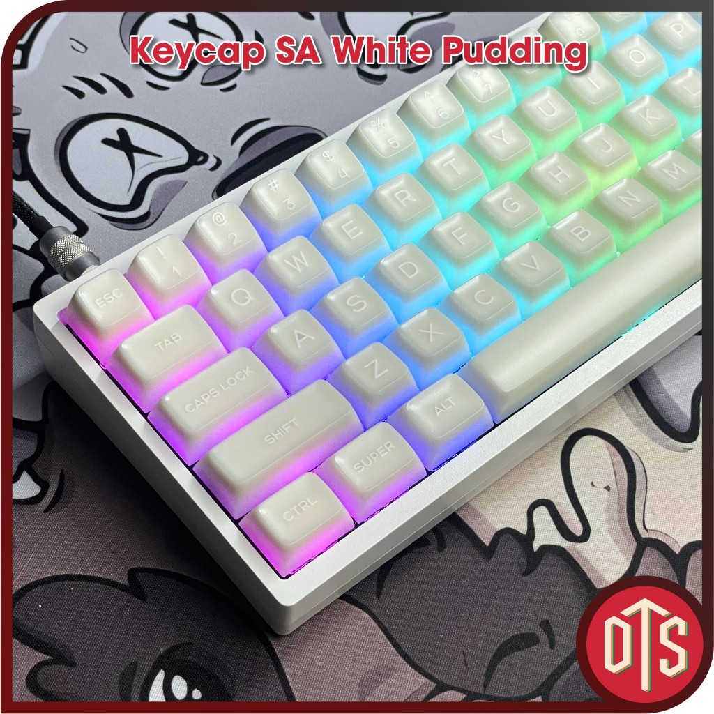 Keycap SA White Pudding Semi-transparent Trắng Double shot sắc nét ...