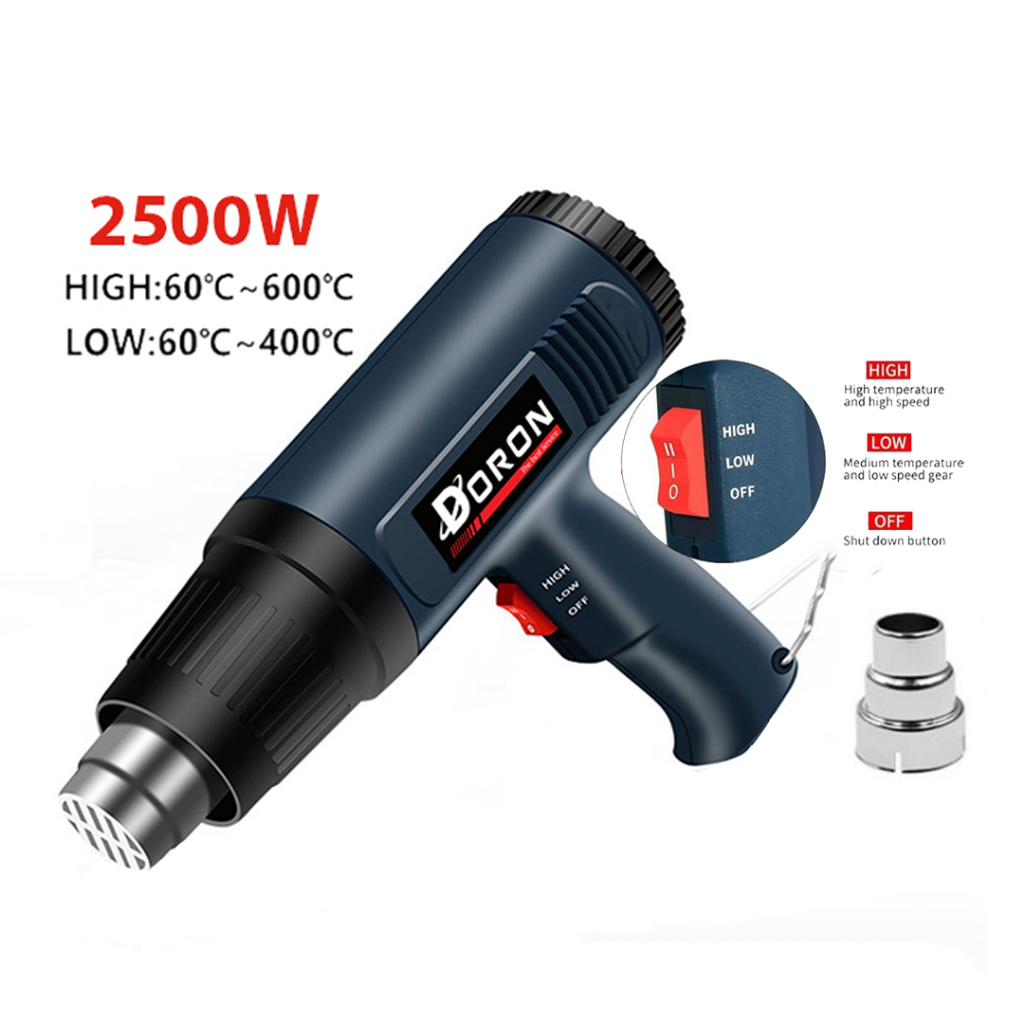 Máy khò nhiệt DORON 2200W tăng nhiệt nhanh, khí thổi đều