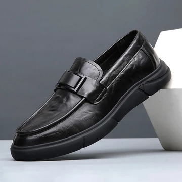 Giày Lười Da Nam, Giày Slipon Nam Chất Liệu Da Cao Cấp V173, Móc Treo Giày Nam Hàng Hiệu VOLO, Deal 1k Giày Tây Nam