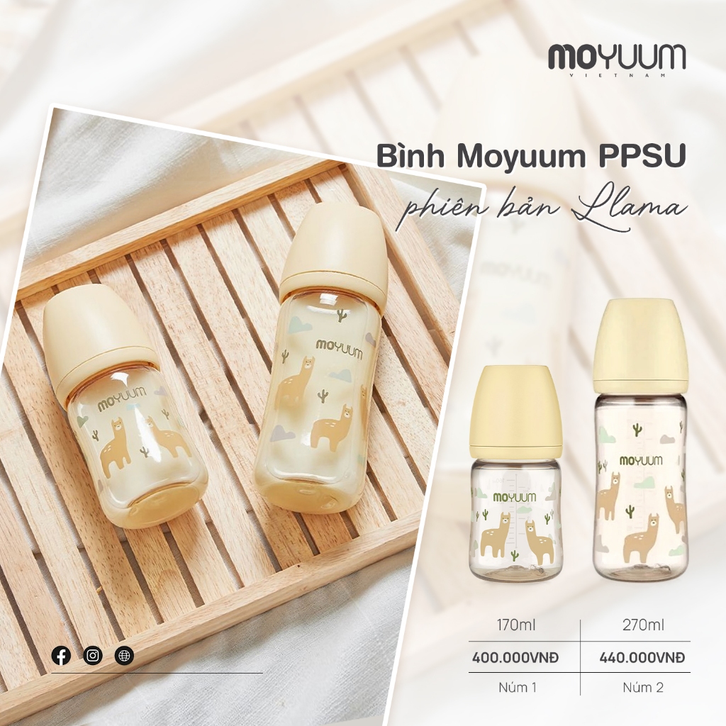Ảnh Bình sữa PPSU Moyuum - Lạc đà - 270ml - Kèm núm 2 3