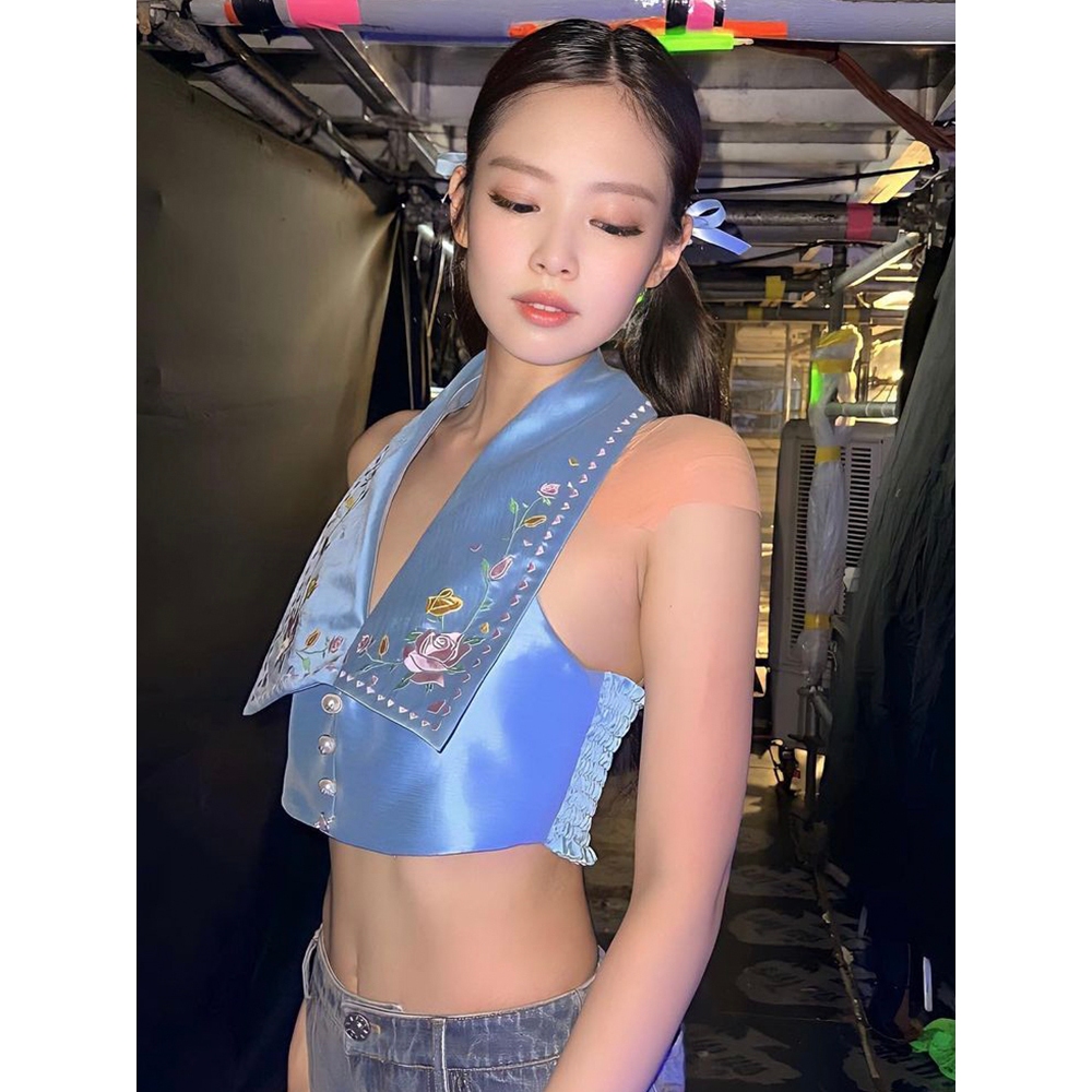 Kẹp tóc nơ ruy băng mini Jennie Blackpink Phong Cách Idol Hàn Quốc Yuuki- Set 2 Chiếc