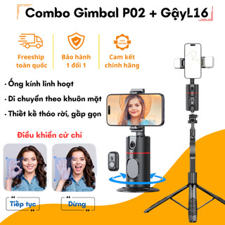 [BảnCaoCấp]Gimbal AI Kiêm Giá Đỡ Điện Thoại Chống rung P02-Al thông minh xoay360 nhận diện khuôn mặt