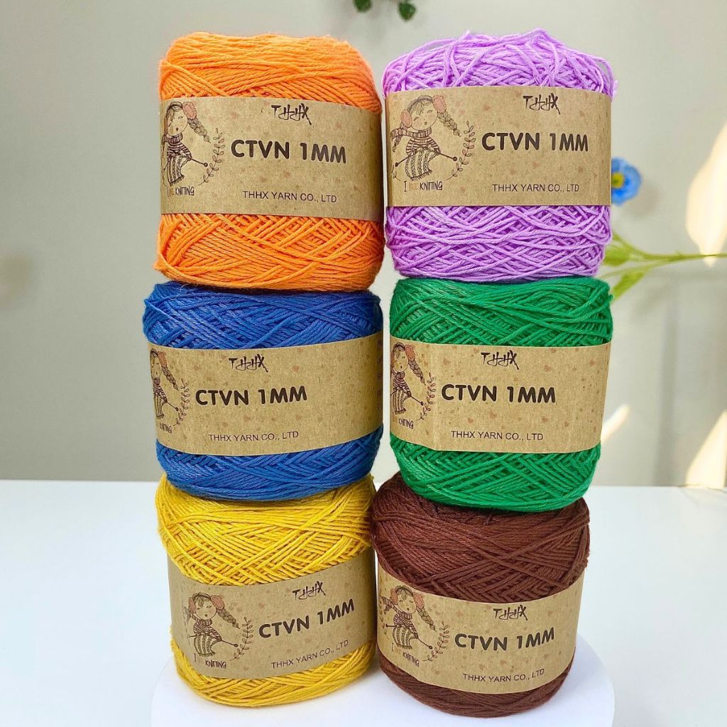 Len Sợi CTVN 1mm - 100gr - Nhãn THHX, Màu Sắc Đa Dạng | Shopee Việt Nam