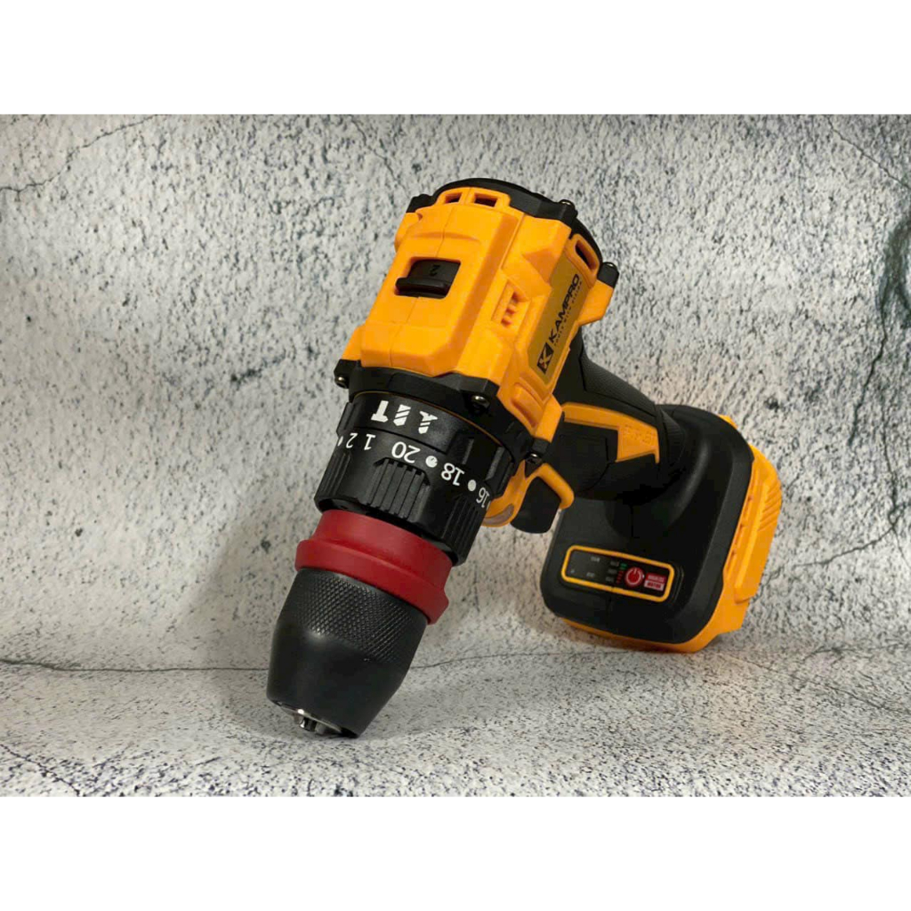 Máy khoan pin 3 chức năng Kampro Quick 7058 Đầu 2 in 1 Không Chổi Than Chân Pin Phổ Thông