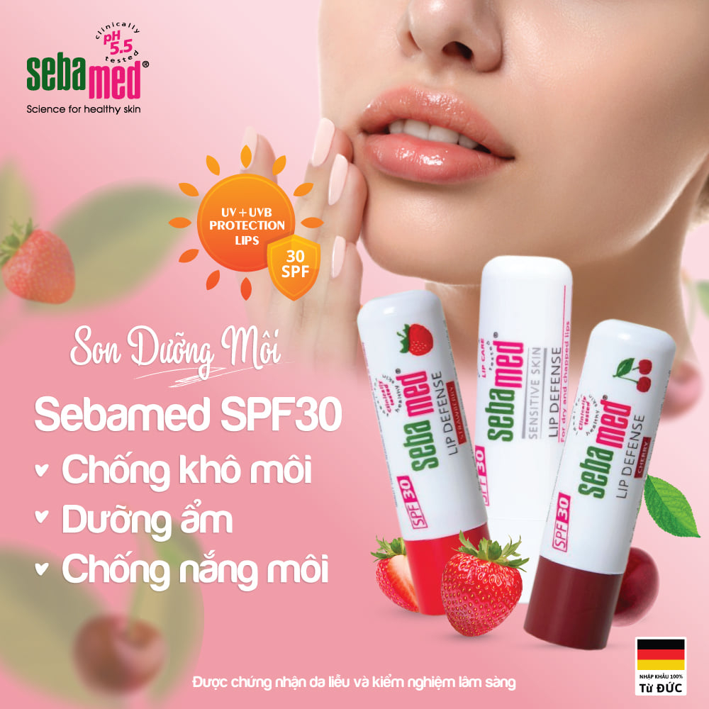 Ảnh Son dưỡng bảo vệ, chống khô và nứt môi Sebamed Sensitive Skin Lip Defense (4.8g) 1