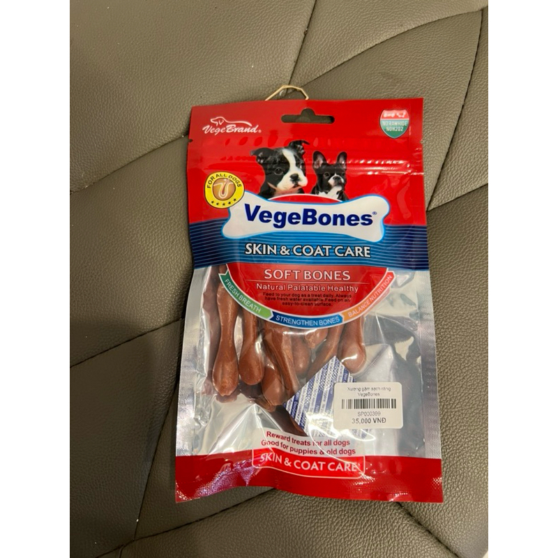XƯƠNG THƯỞNG VEGABONE CHO CHÓ SIÊU NGON 60GR,xương gặm sạch răng chó mèo