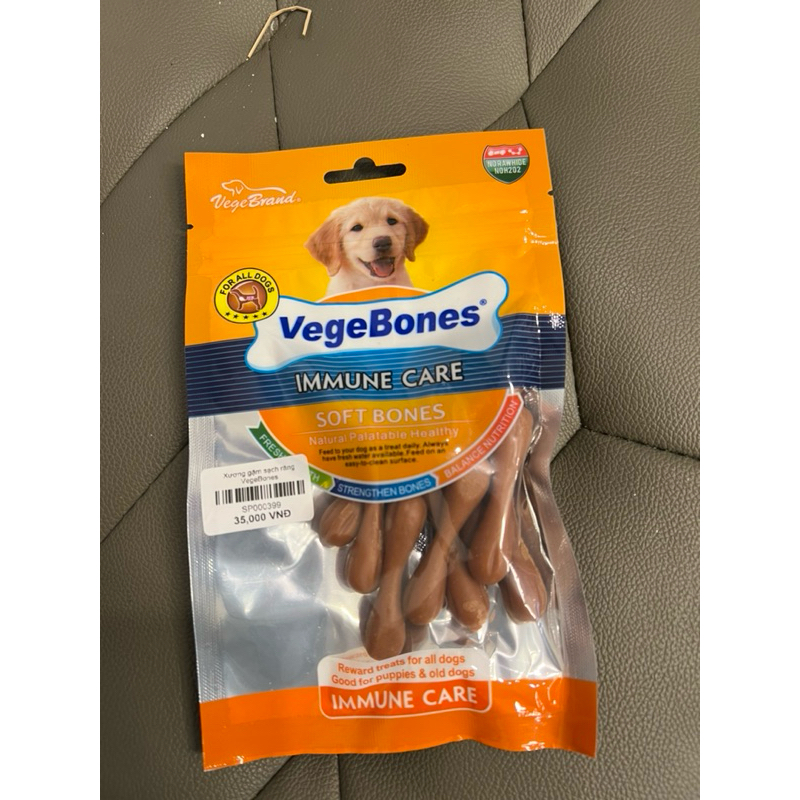 XƯƠNG THƯỞNG VEGABONE CHO CHÓ SIÊU NGON 60GR,xương gặm sạch răng chó mèo